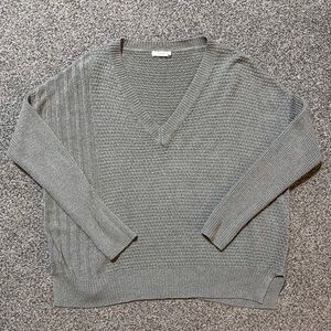 Grey V neck Sweater